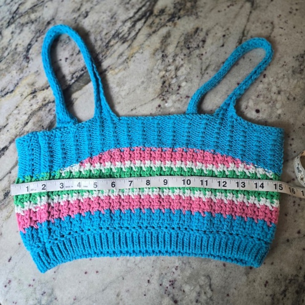 Womens zara crochet crop top halter top‎ size large